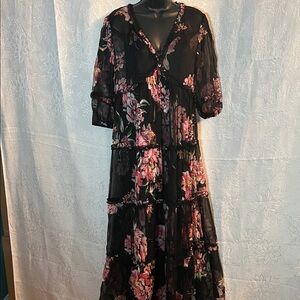 NWT Jade by Johnny Was Lizzy Ruffle Maxi Dress - Juliette